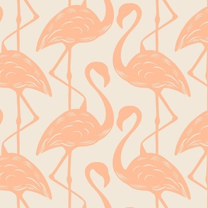 Flamingo Flamboyance in Peach Fuzz
