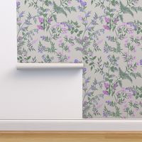 Relaxing Flower Garden (Cream BG) - Medium Scale