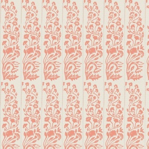 Floral panels wallpaper-Lounge-Peach