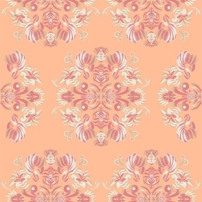 Peaches and Cream Pink Floral