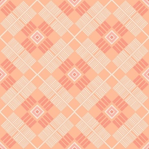 Peach Fuzz Modern Tiles - Geometric Abstract Textured Pattern