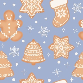 Sweet Gingerbread Cookies - Serene Blue