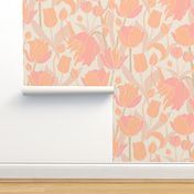 Tulips  - Pantone - Peach fuzz, Pristine, Peach Pearl, Peach Purée, Honey Peach