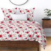 Large / Euphoria Valentine Florals Red and Blush