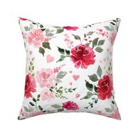 Large / Euphoria Valentine Florals Red and Blush