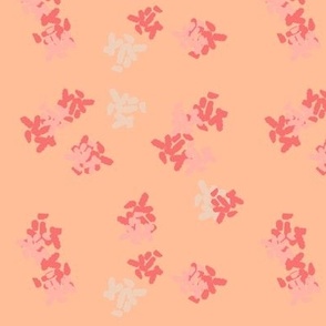 peachy summer coordinate pattern - PEACH FUZZ background