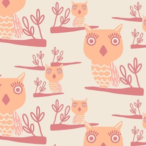Pantone's Peach Fuzz Owls