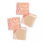 Faux Hex Quilt in Peach Fuzz by beve studio