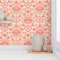 Peach Fuzz Damask