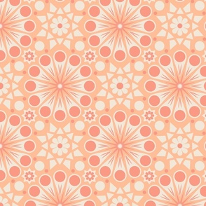 Geometric Floral - Peach Fuzz