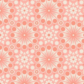 Geometric Floral - Coral Pink