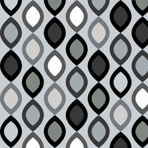 Abstract Modern Geometric in Black and White