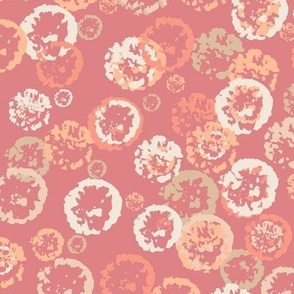 Medium scale Welcome Home Pantone Peach Fuzz Pink Floral marks  _15x
