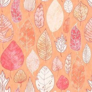 Peach Leafy Pattern