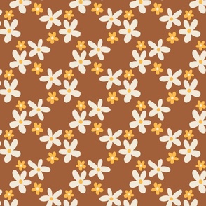 Flower Criss Cross | Brown|  Y2K Hippie