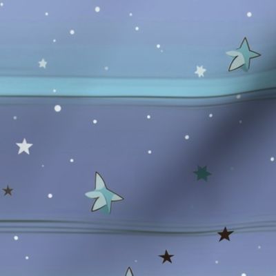 Sleepy Stars - Blue - Medium Small