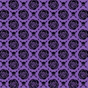 Deadly Black Rose on Purple