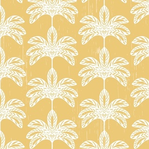 Jaipur Palms in Mustard Yellow by Jac Slade