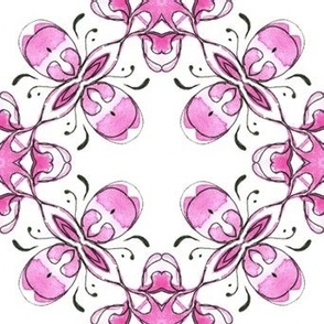Abstract pink flower from Anines Atelier. Use the design for kitchen or dining room interior