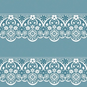 Soft blue openwork lace pattern for home decor