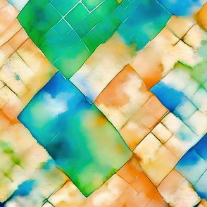 diagonal watercolor rectangles
