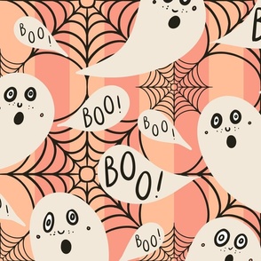 Whimsigothic-ghosts-with-boo-speech-bubbles-vertical-fuzz-peach-beach-pink-stripes-L-large