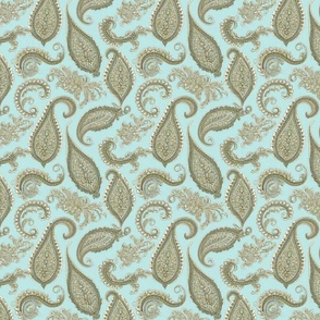 Lassar Paisley in Aqua F