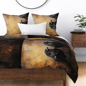 36x54 blanket rustic crows