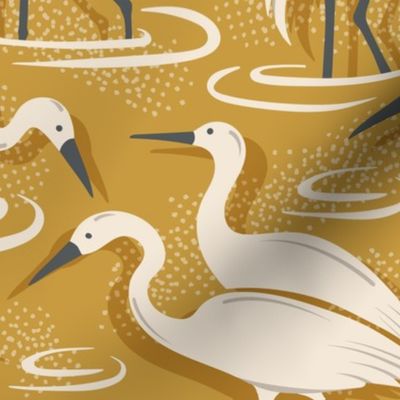 Crane Estuary - Birds Golden Yellow Large