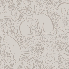 Garden Cats (Large) French Taupe