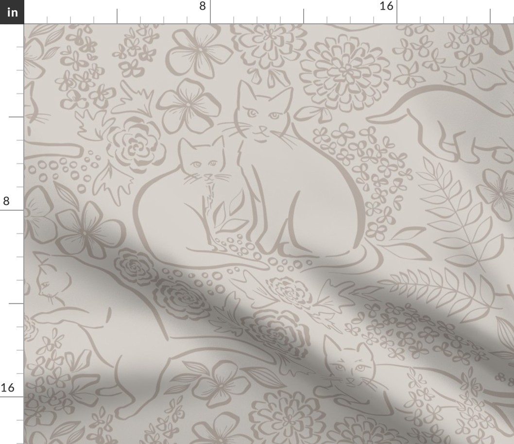 Garden Cats (Large) French Taupe