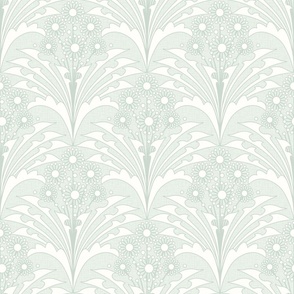  Art Deco Botanical Light Green Updated