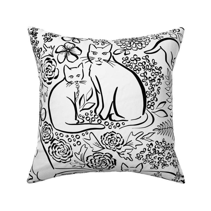 Garden Cats (Large) Cream