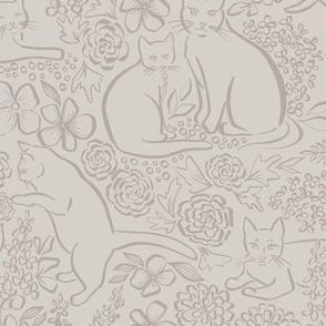 Garden Cats (Medium) French Taupe