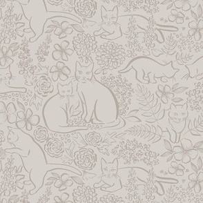 Garden Cats (Small) French Taupe
