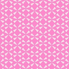 Mini Geo 1 bright pink white MEDIUM 2x2 inch