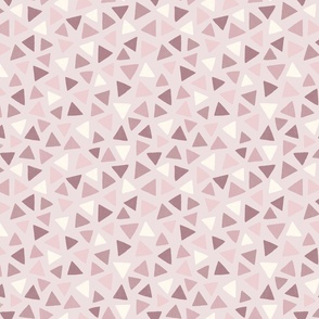 Hand drawn watercolor Pastel  Taupe // SMALL scale 0006 O // Soft Blush and Taupe Geometric Harmony: A Modern Triangular Symphony