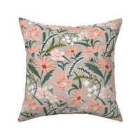 Wildflower Garden - Botanical Floral Summer Beige Pink Regular