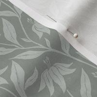 Climbing Lilies - textured sage green - small