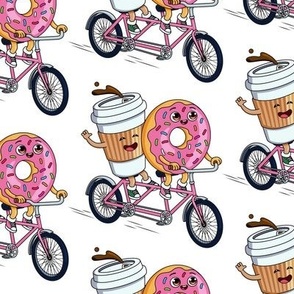 Sweet Ride Together: Donut & Coffee's Tandem Adventure