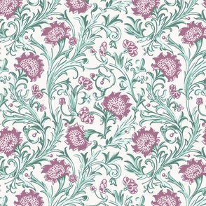 Walthamstow Floral Mauve and Jade