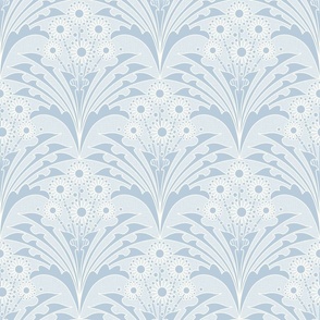 Art Deco Botanical Country Air Blue