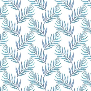 Blue palm leaves