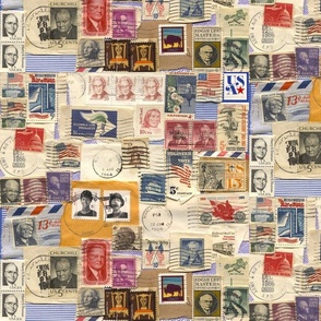 Historical large scale US Postage Stamps-14hd