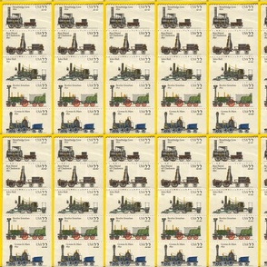 train stamp-yellow 