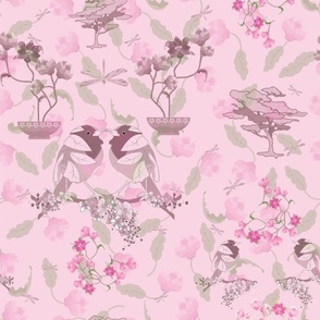 Love Birds Damask 