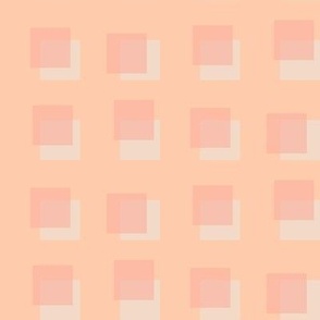 mid mod squares - small, peach fuzz 