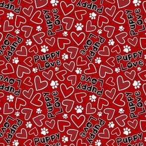 I Woof You on Pink Valentine's Day Cotton Fabric