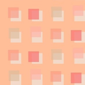 peach fuzz - mid century squares, small 