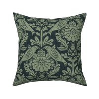  Isabella Birds - Medium - Regent Green - Texture, Damask, Kennebunkport Green (Ben Moore)